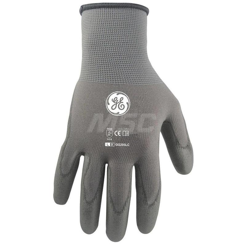 General Purpose Work Gloves: Large, Polyurethane Coated, Polyurethane MPN:GG205LC