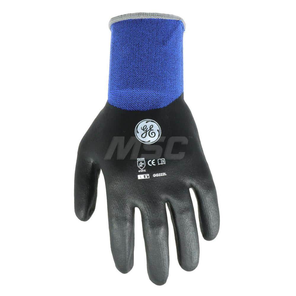 General Purpose Work Gloves: Large, Nitrile Coated, Nitrile MPN:GG222LC