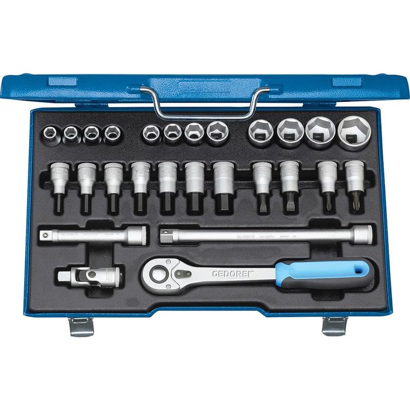 Hex & Torx Bit Socket Sets, Set Type: Hex Bit , Overall Length: 425.00 , Number Of Pieces: 27  MPN:6139750