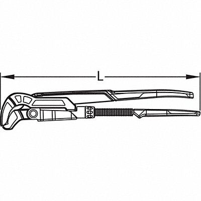 Pipe Wrench Plier-Type Serrated 12 MPN:9100 2K 1