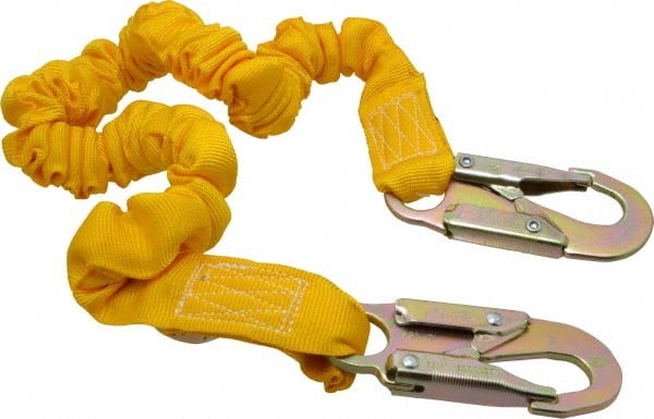 Lanyards & Lifelines, Load Capacity: 350lb , Type: Shock Absorbing Lanyard , Length (Inch): 72 , Anchorage End Connection: Locking Snap Hook  MPN:D11EL6