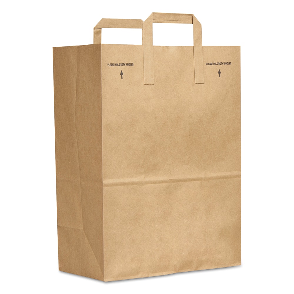 Paper Bags, Bag Type: Grocery Bag , Color: Kraft , Handle Included: Yes , Bag Bottom Type: Flat  MPN:BAGSK1670EZ300