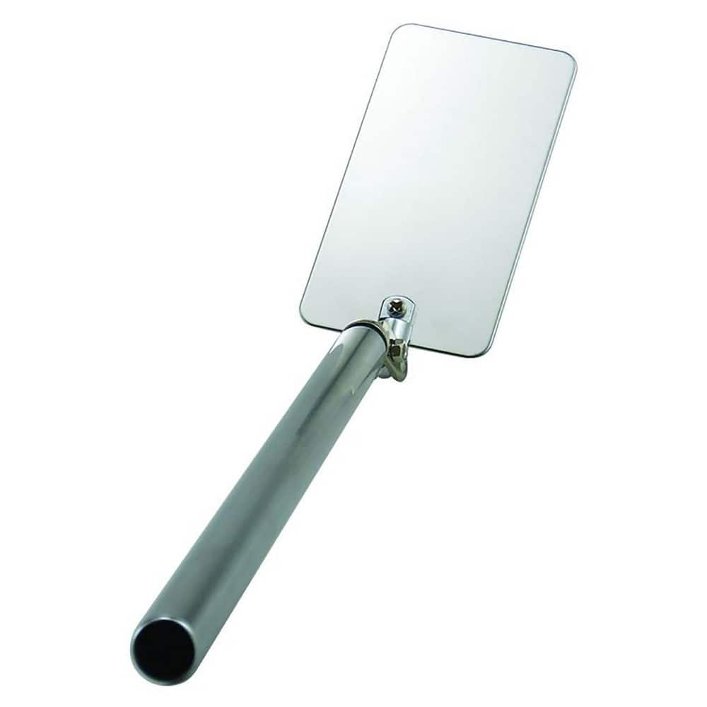 Flame Inspection Mirror: Rectangular, Metal Mirror, Metal Handle MPN:5562