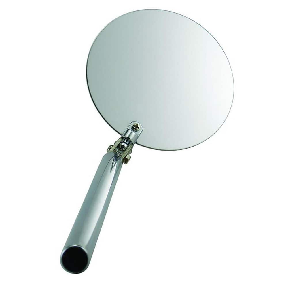 Flame Inspection Mirror: Round, Metal Mirror, Metal Handle MPN:5563