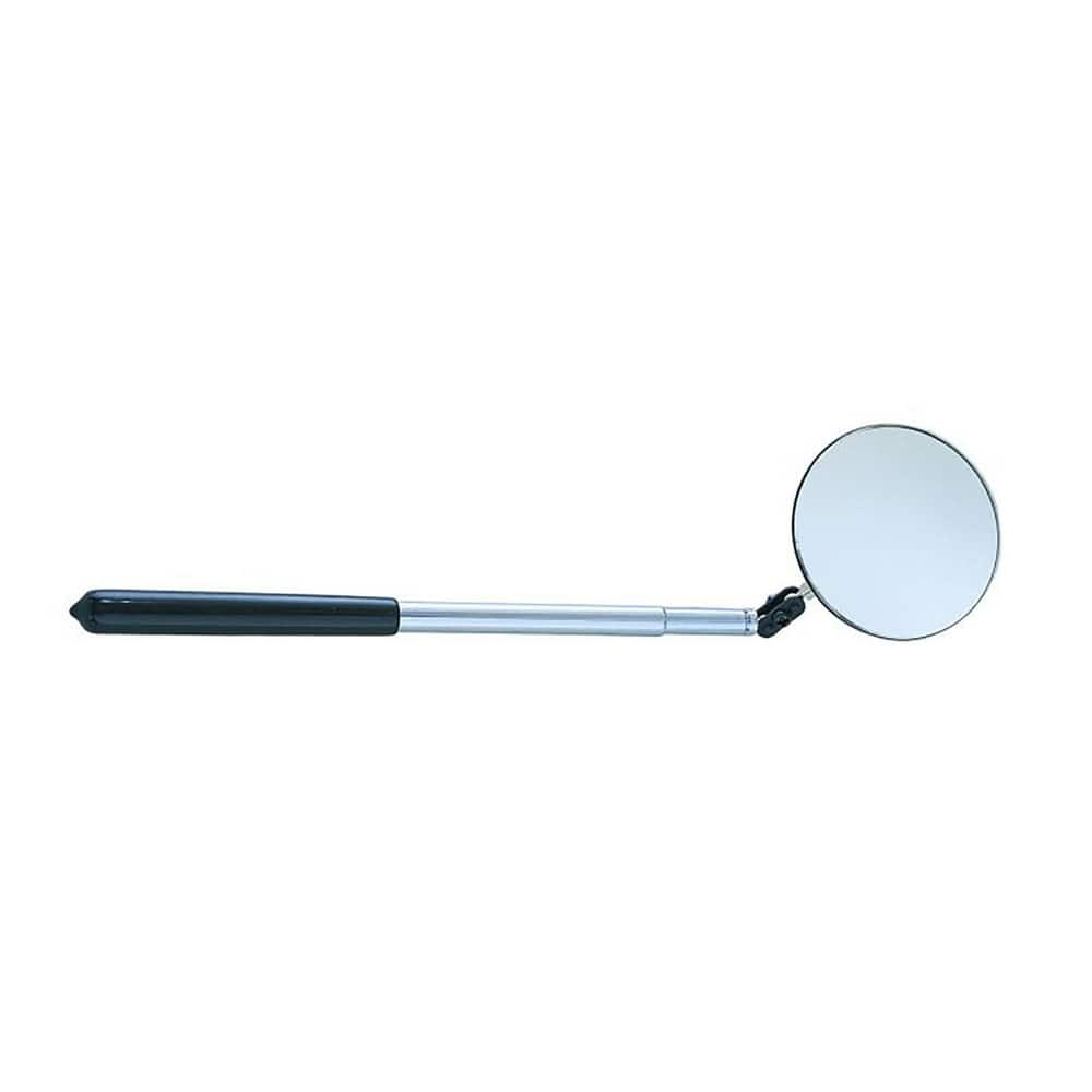 Telescoping Inspection Mirror: Round, Glass Mirror, Vinyl Handle MPN:70557