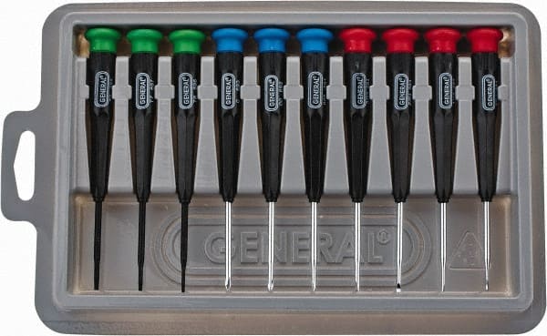 Screwdriver Set: 10 Pc, Phillips, Slotted & Torx MPN:690