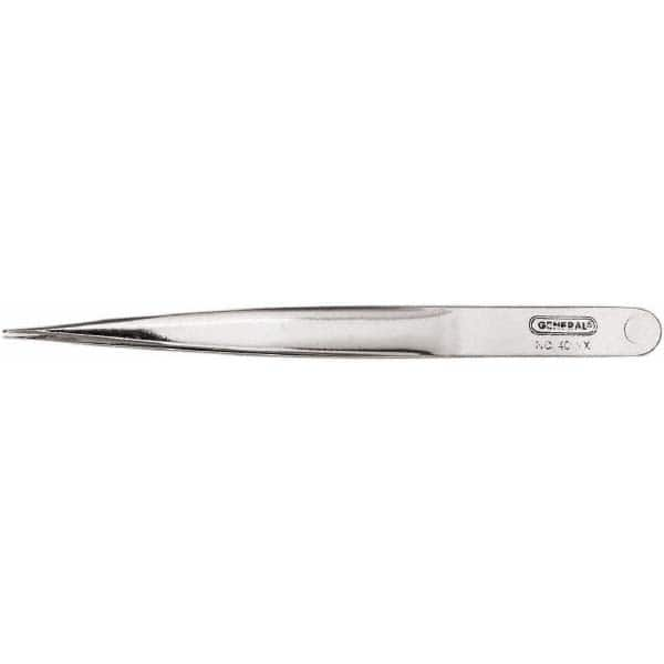 Utility Tweezer: Stainless Steel, Strong Sharp Point Tip, 4-1/2