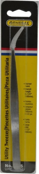 Utility Tweezer: Curved Tip, 6-1/2