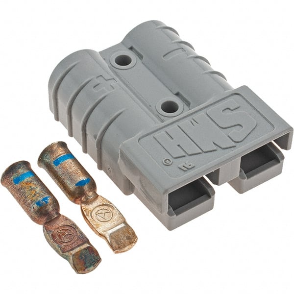 6 AWG, 600 V, 50 A, Silver-Plated Copper Battery Connector MPN:61813