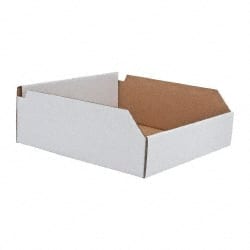 Cardboard Hopper Shelf Bin: White MPN:BN 12124