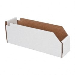 Cardboard Hopper Shelf Bin: White MPN:BN 1234