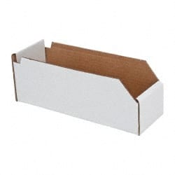 Cardboard Hopper Shelf Bin: White MPN:BN 1244