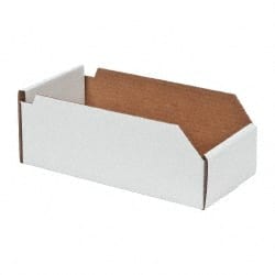 Cardboard Hopper Shelf Bin: White MPN:BN 1264