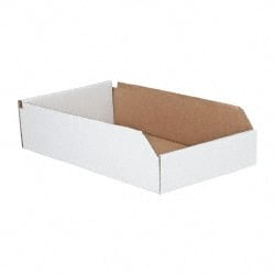 Cardboard Hopper Shelf Bin: White MPN:BN 18104