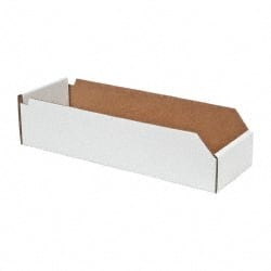 Cardboard Hopper Shelf Bin: White MPN:BN 1864