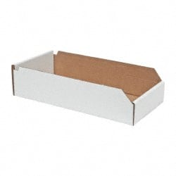 Cardboard Hopper Shelf Bin: White MPN:BN 1884