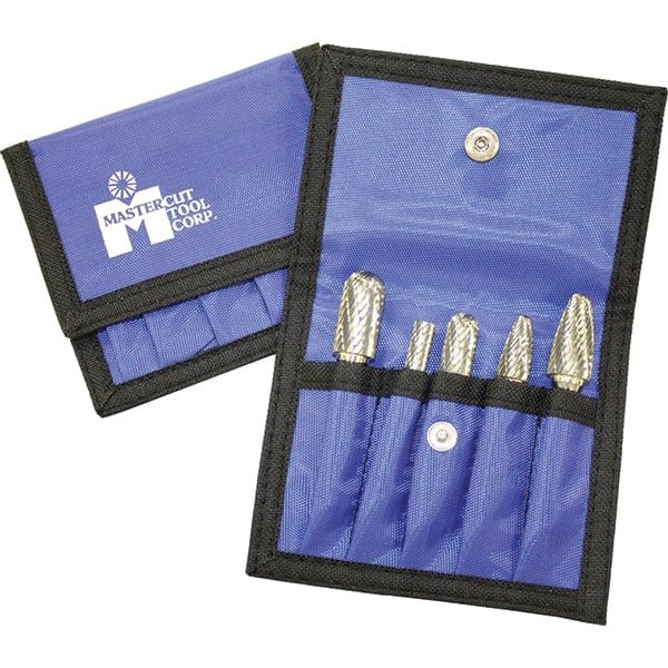 4 Pc Double Cut Burr Set with Cylinder w/Rad End, Tree w/Rad End MPN:POUCH-WL2DC