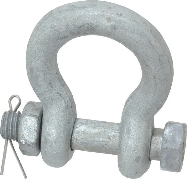 Anchor Shackle: Bolt Pin, 3,000 lb Working Load Limit MPN:20625-9