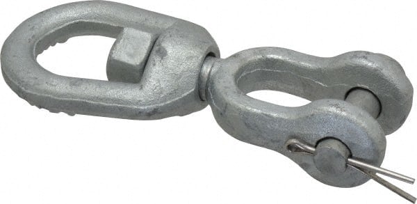 3, 600 Lbs. Load Limit, 6-1/8 Inches Long x 1/2 Inch Diameter Jaw Eye Swivel MPN:21620-3