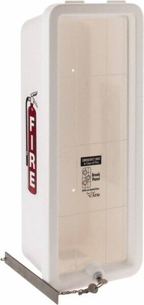 10 Lb. Capacity, Surface Mount, Crystal Polystyrene Fire Extinguisher Cabinet MPN:105-10-WWC