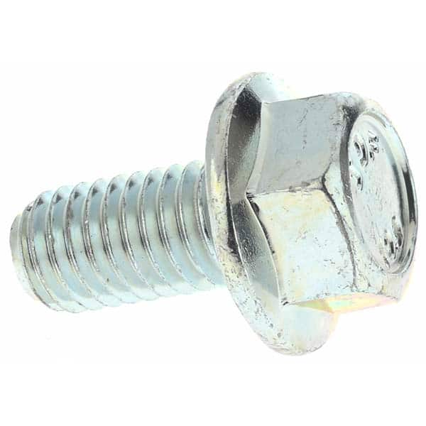 Smooth Flange Bolt: M8 x 1.25 Metric, 16 mm Length Under Head, Fully Threaded MPN:4559