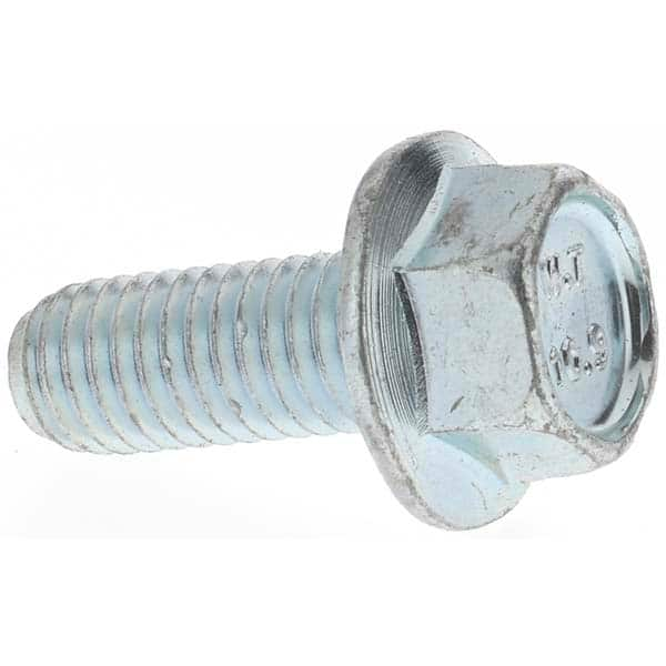 Smooth Flange Bolt: M8 x 1.25 Metric, 20 mm Length Under Head, Fully Threaded MPN:4560