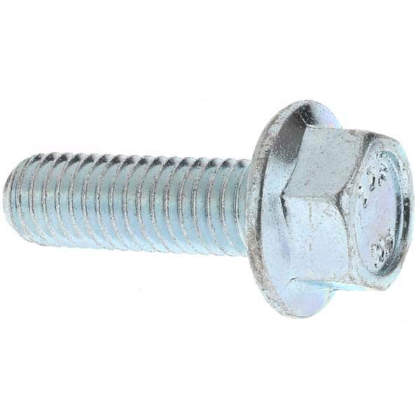 Smooth Flange Bolt: M8 x 1.25 Metric, 25 mm Length Under Head, Fully Threaded MPN:4561