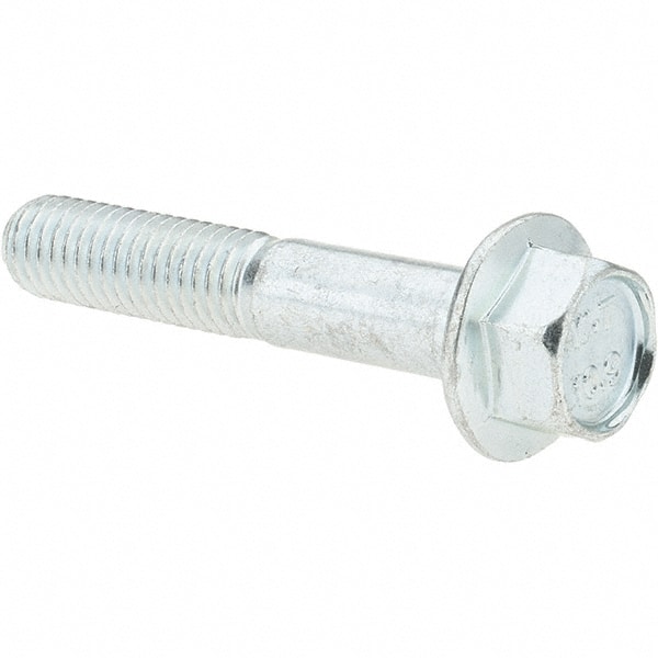 Smooth Flange Bolt: M8 x 1.25 Metric, 45 mm Length Under Head, Partially Threaded MPN:4565