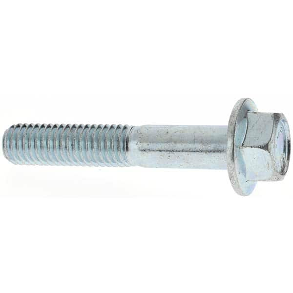 Smooth Flange Bolt: M8 x 1.25 Metric, 45 mm Length Under Head, Partially Threaded MPN:MP4565