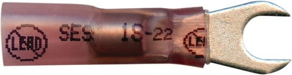 Standard Fork Terminal: Red, Polyolefin, Partially Insulated, #10 Stud, Solder MPN:MSC-23768-LF