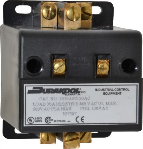 General Purpose Relays, Terminal Type: Screw , Contact Form: 3PST , Base Shape: Standard , Standards Met: CSA File LR2416, TUV MPN:3030APS120ACS