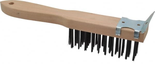 Scratch Brush, 4 Rows, 11 Columns, Steel MPN:19-SC