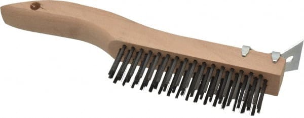 Scratch Brush, 4 Rows, 16 Columns, Steel MPN:E164-SC