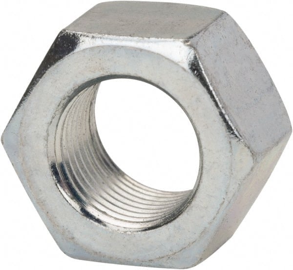 Hex Nut: 1/4-20, Grade 5 Steel, Zinc Clear Finish MPN:33000