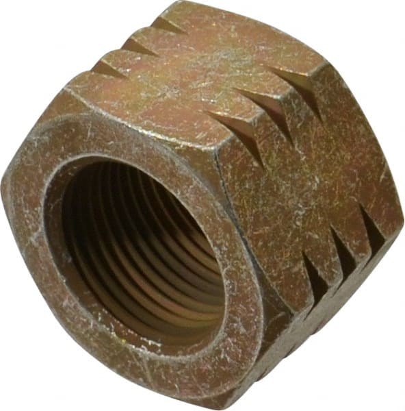 Hex Nut: 1-14, Grade L9 Steel, Zinc Yellow Dichromate Cad & Waxed Finish MPN:444040BR