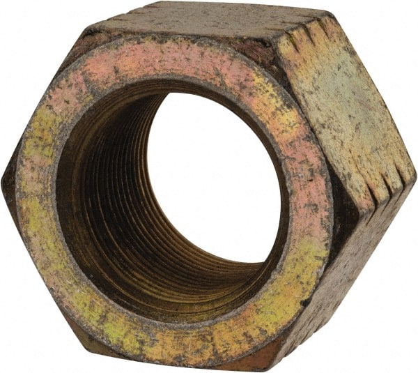 Hex Nut: 1-1/2 - 12, Grade L9 Steel, Zinc Yellow Dichromate Cad & Waxed Finish MPN:444140BR