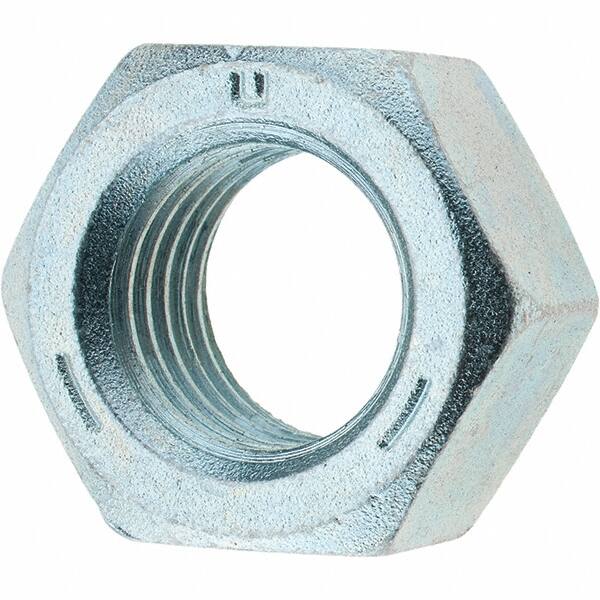 Hex Nut: 1-8, Grade 5 Steel, Zinc Clear Finish MPN:MP33009