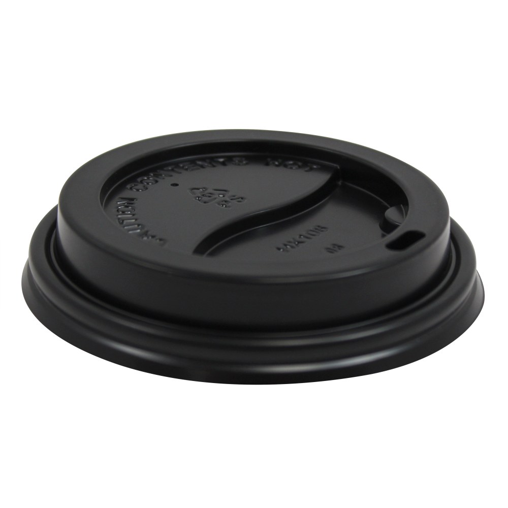 Generic Paper Cups Disposable Cup Lids, For 10 - 20 Oz Paper Hot Cups, Black, Case Of 1,000 MPN:12HOTCUPLID