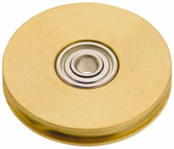 Idler Pulleys, Pulley Slot Width: 0.094mm, 0.094in (Decimal Inch), Belt Style: Round Belts , Material: Brass  MPN:BPGP3-24