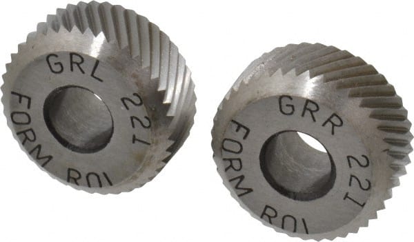 5/16 Inch Face Width, 5/8 Inch Diameter, High Speed Steel Knurl Wheel Set MPN:KD GR21