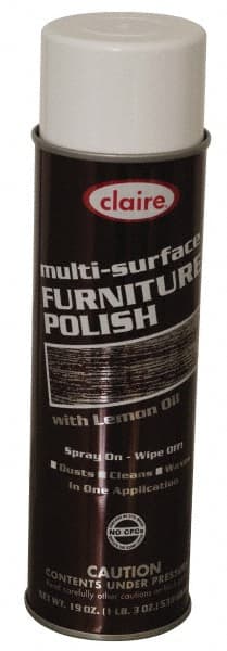 Furniture Polish: Aerosol, 20 fl oz Can, Lemon Scent MPN:C-811