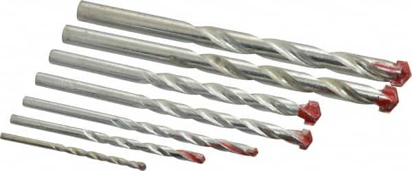 Drill Bit Set: Hammer Drill Bits, 7 Pc, 118 ° MPN:01255025