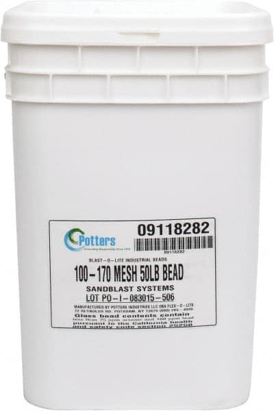 Abrasive Blasting Media: Medium, Smooth, Glass Bead MPN:100/170 MESH 50