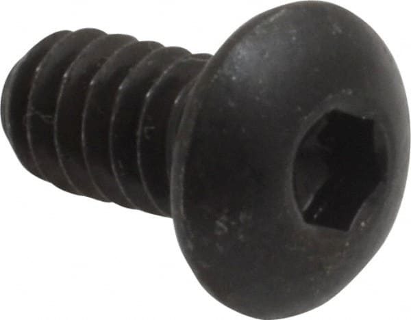 Button Socket Cap Screw: #10-24 x 3/8, Alloy Steel, Black Oxide Coated MPN:10C37KBC