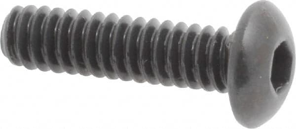 Button Socket Cap Screw: #10-24 x 3/4, Alloy Steel, Black Oxide Coated MPN:10C75KBC