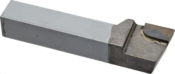 Single Point Tool Bit: 3/4'' Shank Width, 3/4'' Shank Height, C2 Solid Carbide Tipped, RH, GR, Offset End Cutting MPN:11110