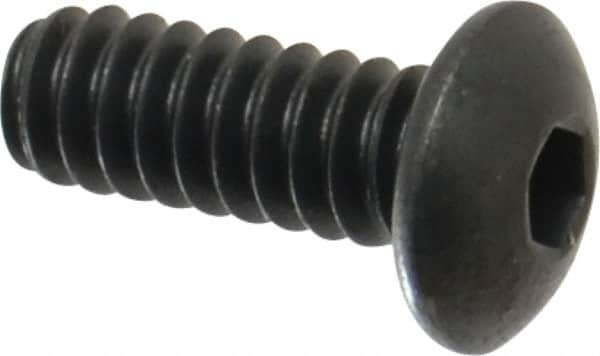 Button Socket Cap Screw: #6-32 x 3/8, Alloy Steel, Black Oxide Coated MPN:14107