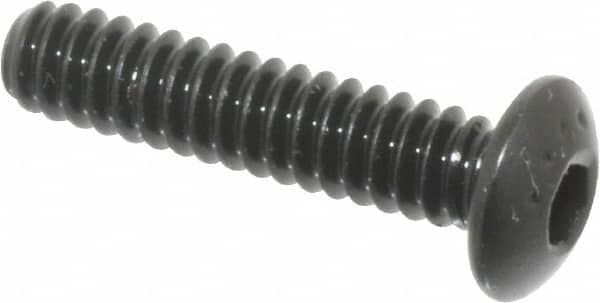 Button Socket Cap Screw: #6-32 x 5/8, Alloy Steel, Black Oxide Coated MPN:14113