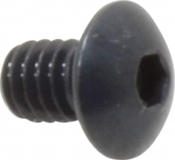 Button Socket Cap Screw: #8-32 x 1/4, Alloy Steel, Black Oxide Coated MPN:14125