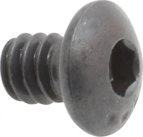 Button Socket Cap Screw: #10-24 x 1/4, Alloy Steel, Black Oxide Coated MPN:14152